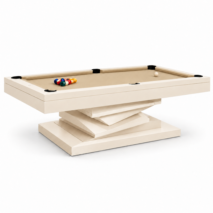 Neavio Warm Ivory rendered preview: Ivory frame and base finish and supplier Khaki felt on white