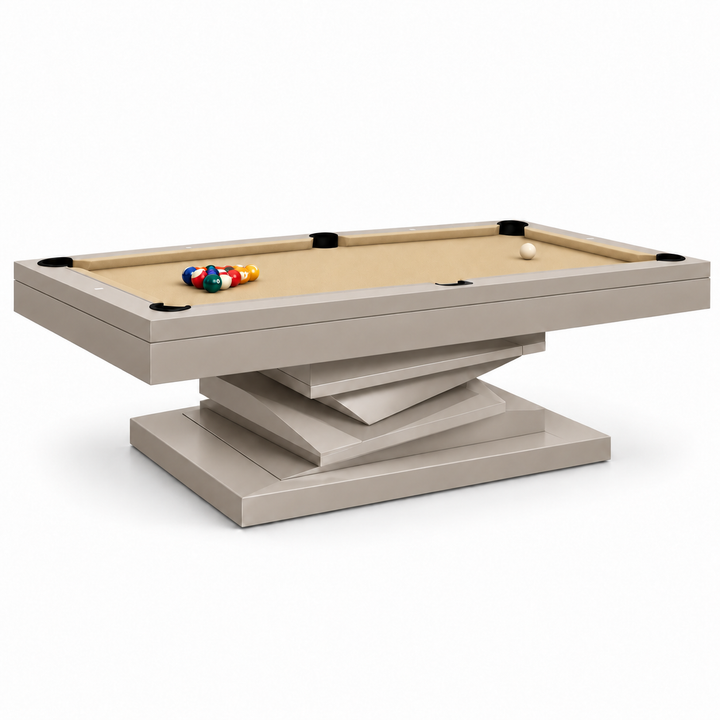 Neavio Warm Greige rendered preview: Greige frame and base finish and supplier Khaki felt on white