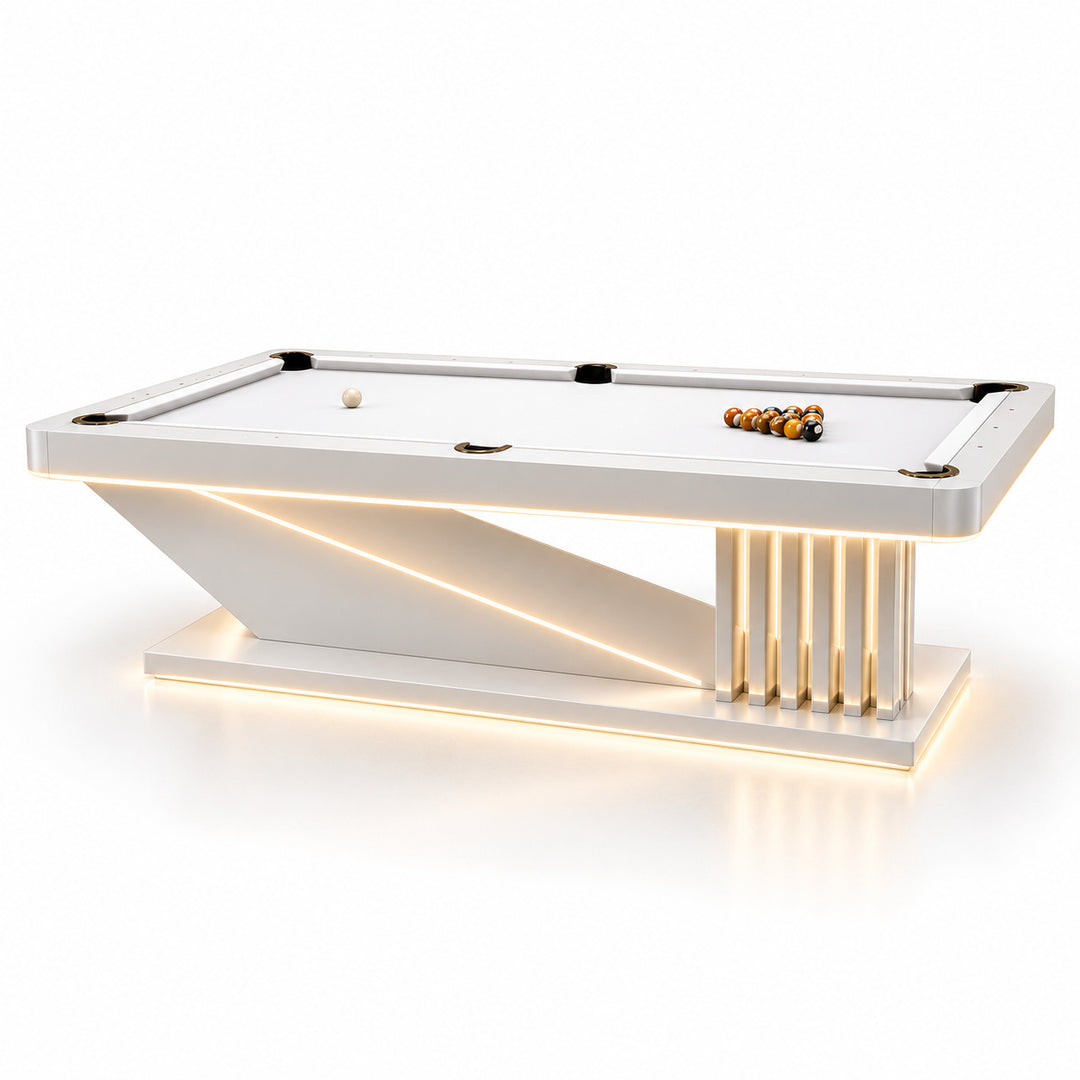 Ness pool table - White / White 