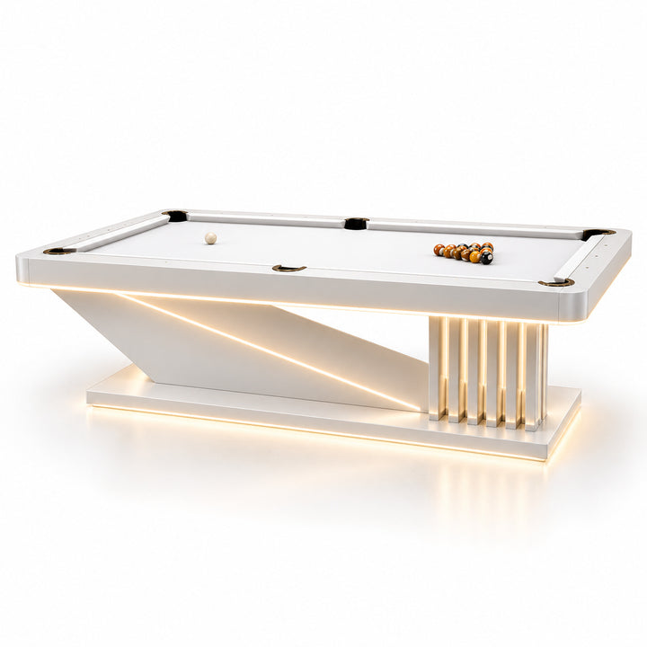 Ness pool table - White / White 