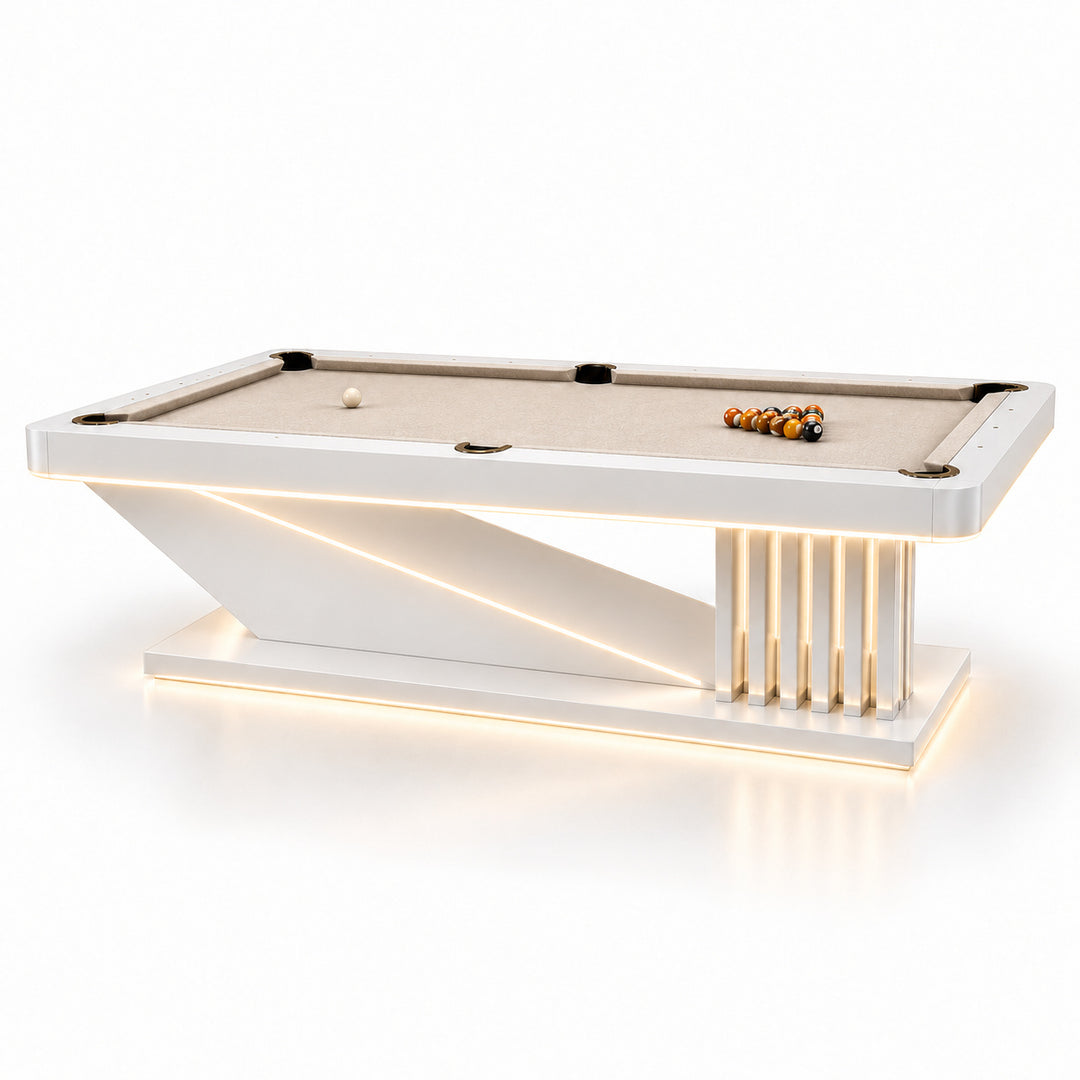 Ness pool table - White / Oatmeal 