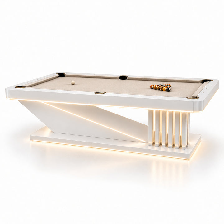 Ness pool table - White / Oatmeal 