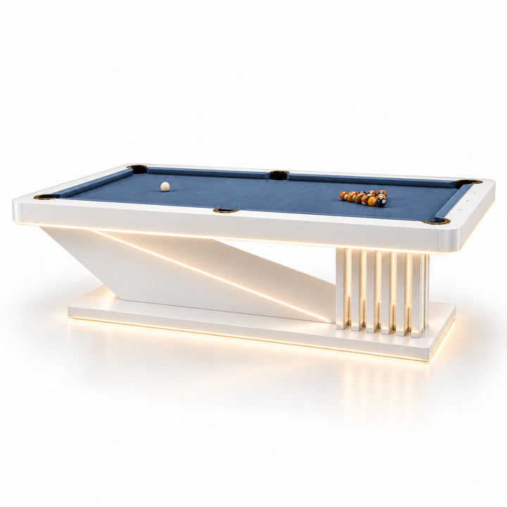 Ness pool table - White / Slate Blue 