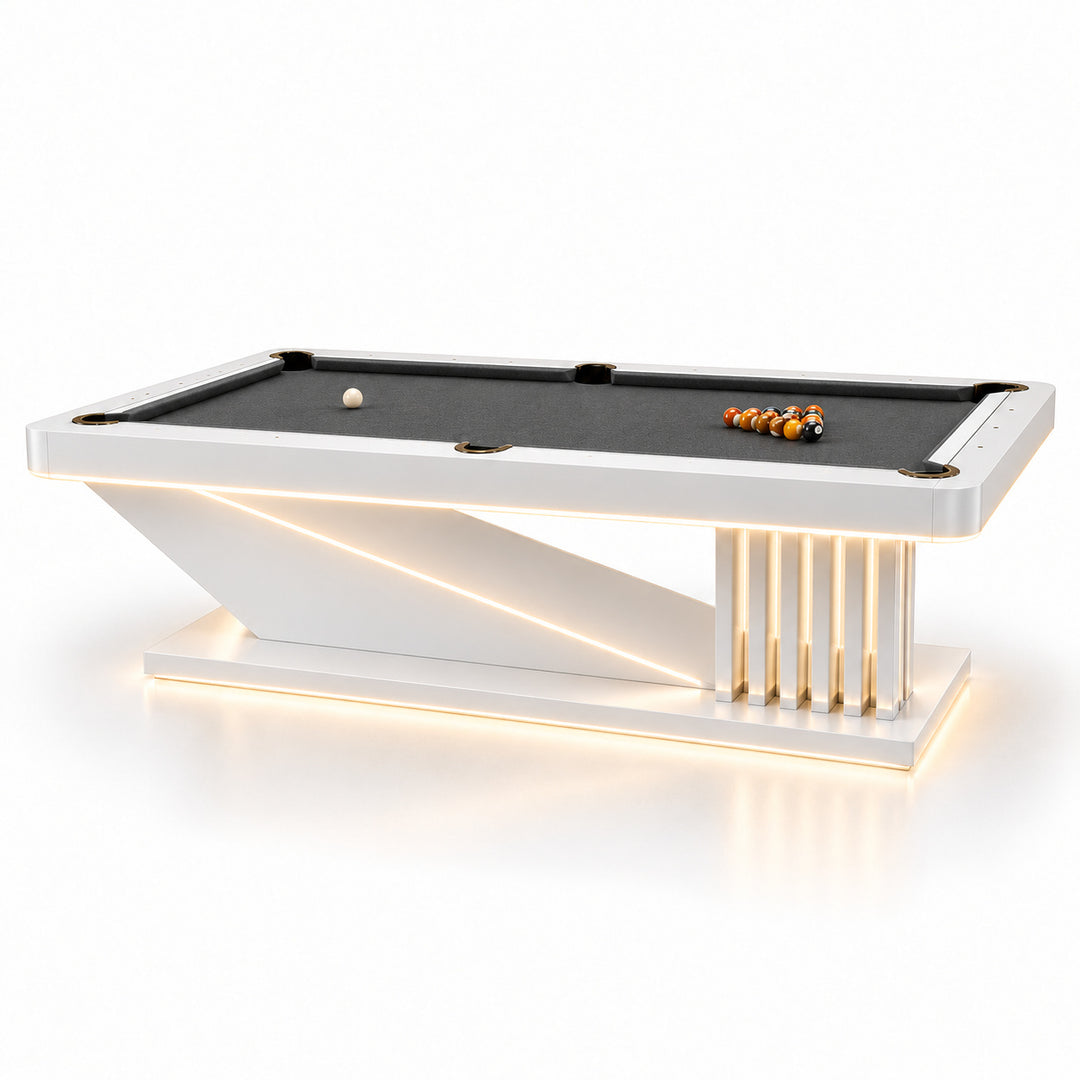 Ness pool table - White / Charcoal 