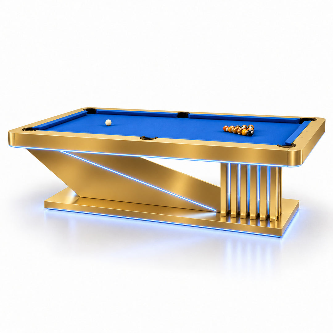 Ness pool table - Gold / Electric Blue 