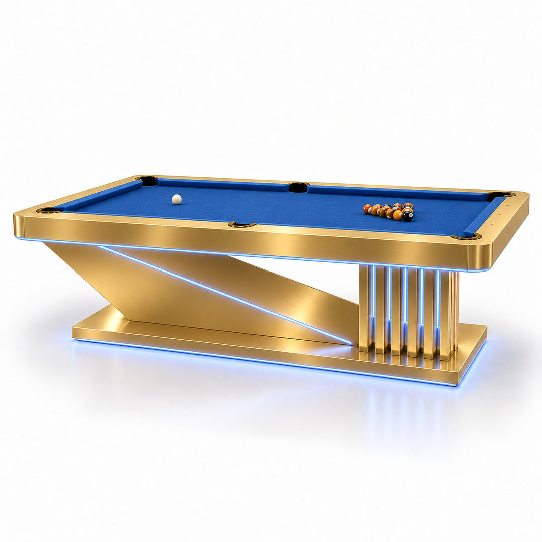 Ness pool table - Gold / Cobalt Blue 
