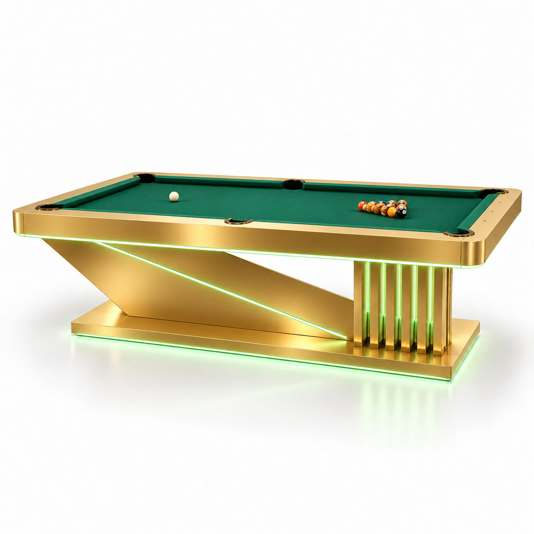 Ness pool table - Gold / Emerald Green 