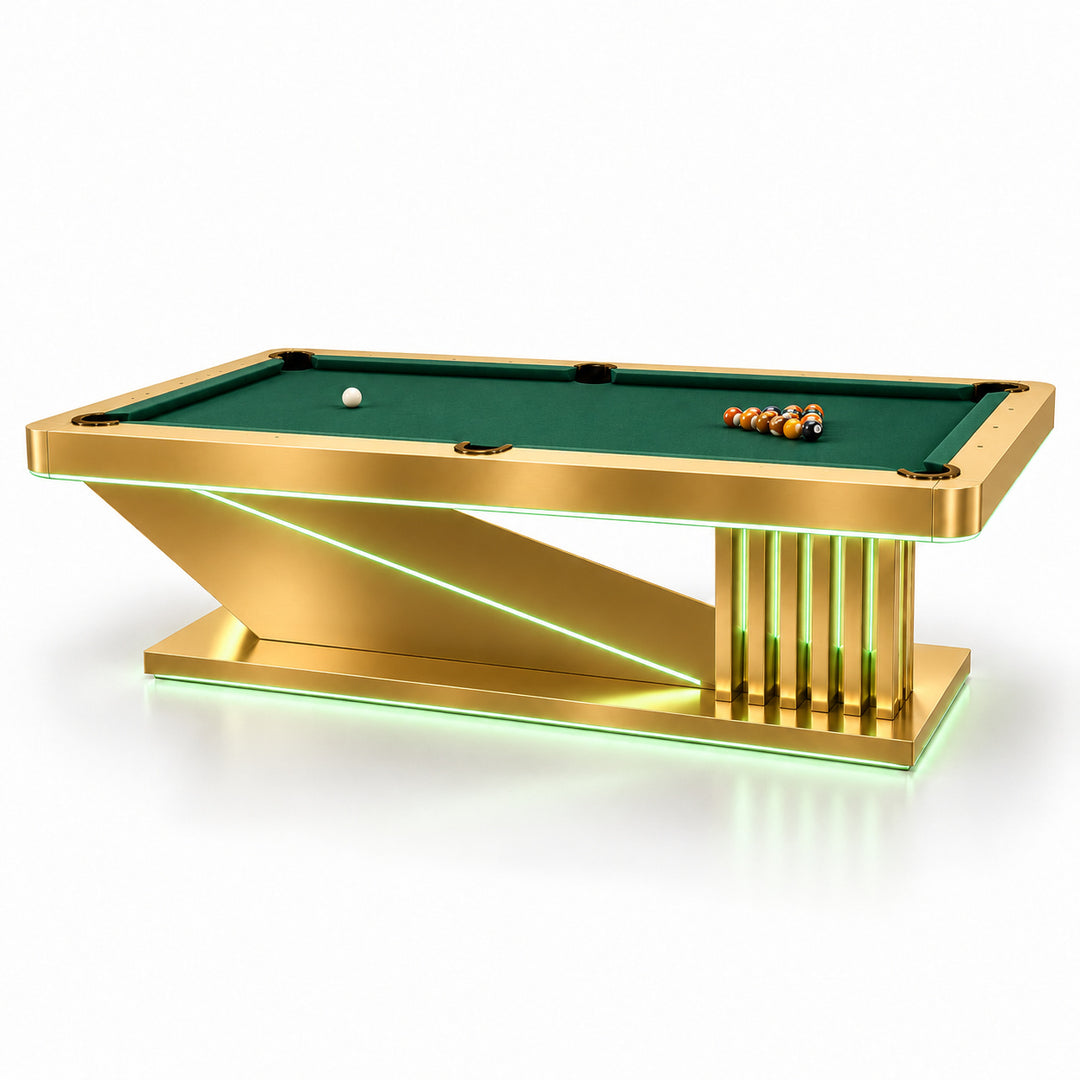 Ness pool table - Gold / Forest Green 