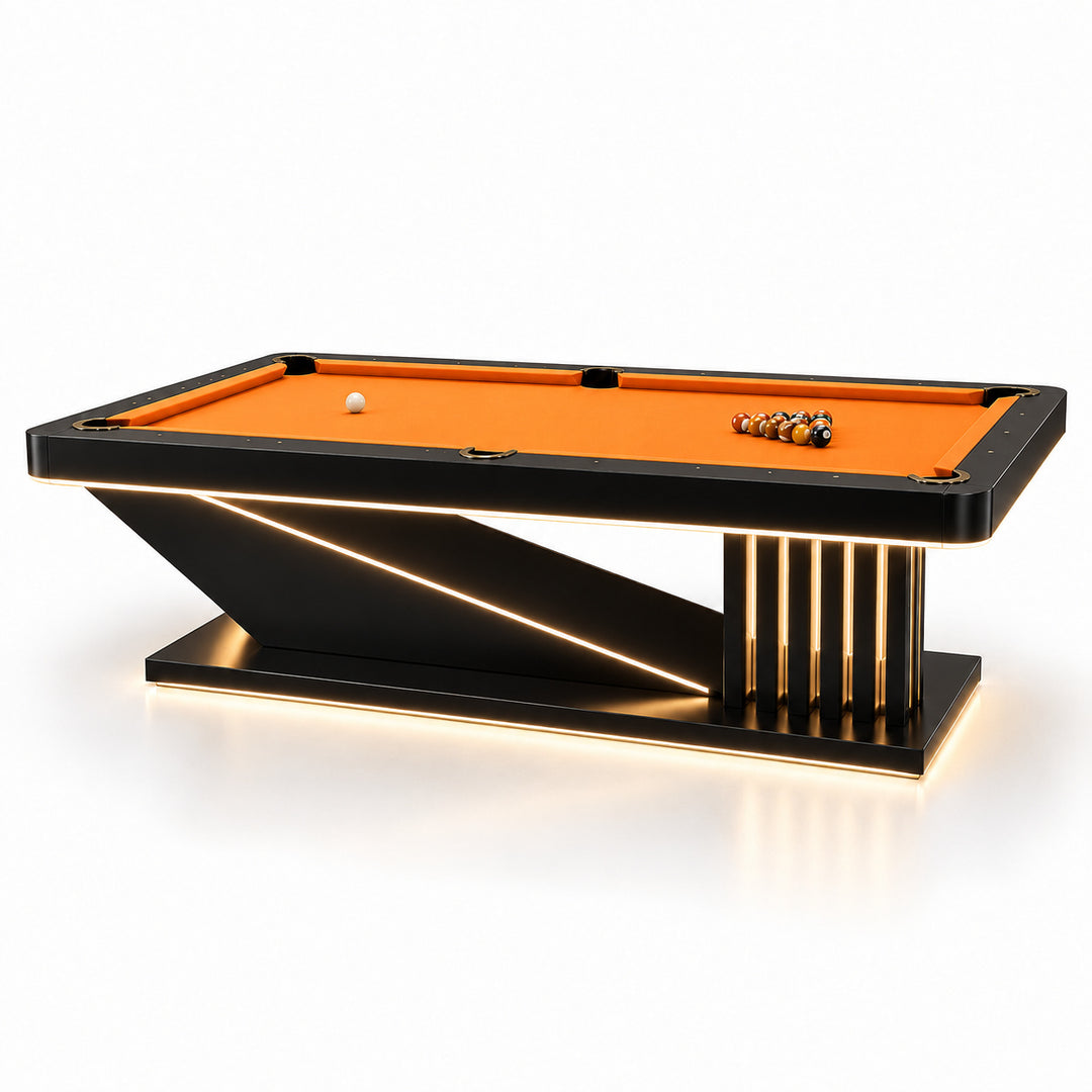 Ness pool table - Black / Tangerine 