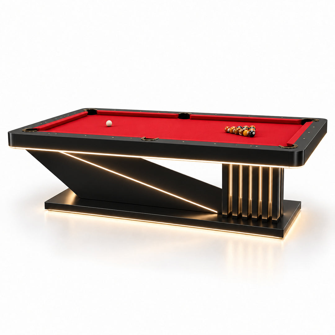Ness pool table - Black / Racing Red 