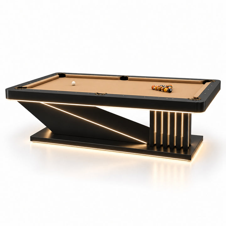 Ness pool table - Black / Camel 