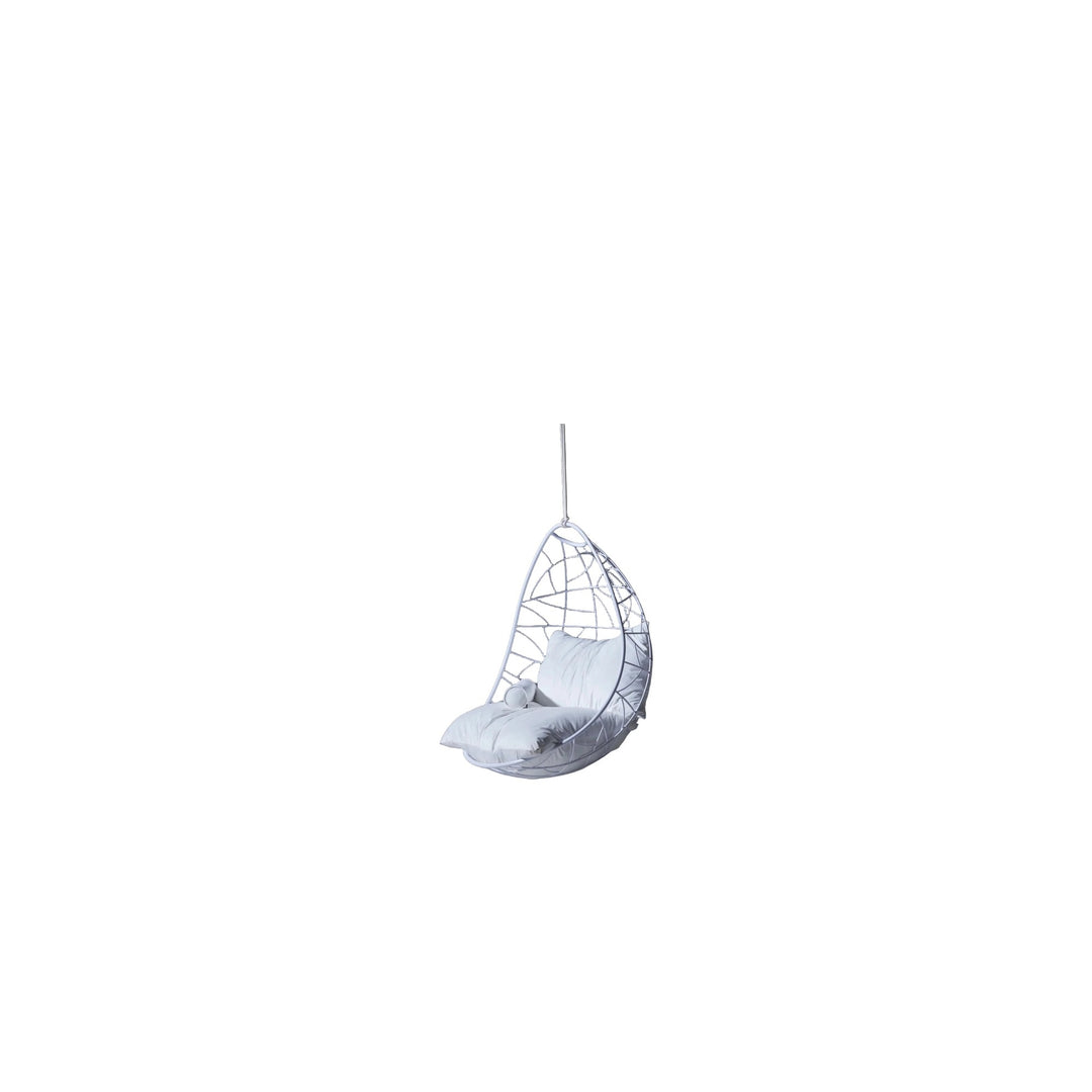Nest Egg Hanging Swing Chair in Glossy White Hanging Chairs Studio Stirling