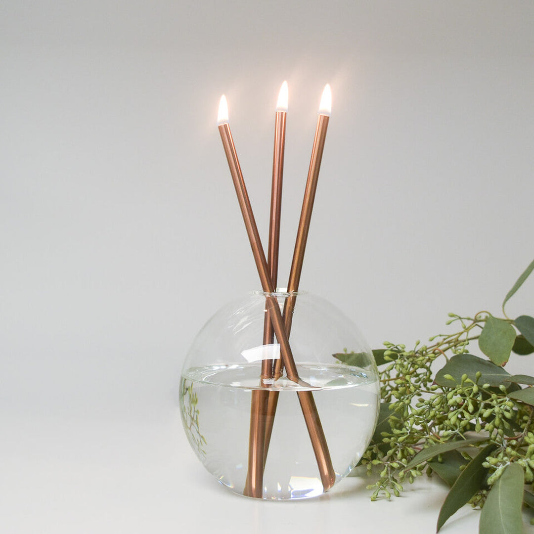Neva Candle Set — Champagne / Clear — lifestyle (square-fill)