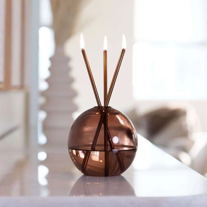 Neva Candle Set — Champagne / Deep Dune — lifestyle (square-fill)