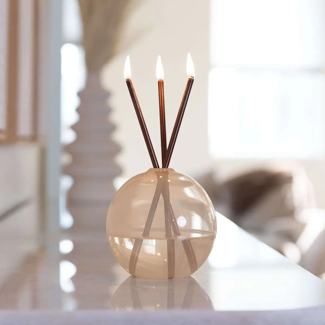 Neva Candle Set — Copper / Pampas — lifestyle (square-fill)