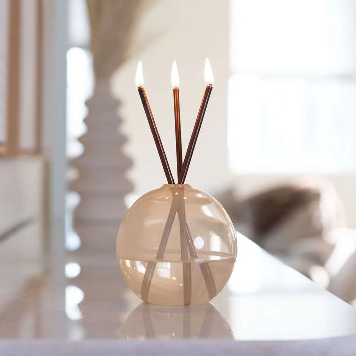 Neva Candle Set — Copper / Pampas — lifestyle (square-fill)