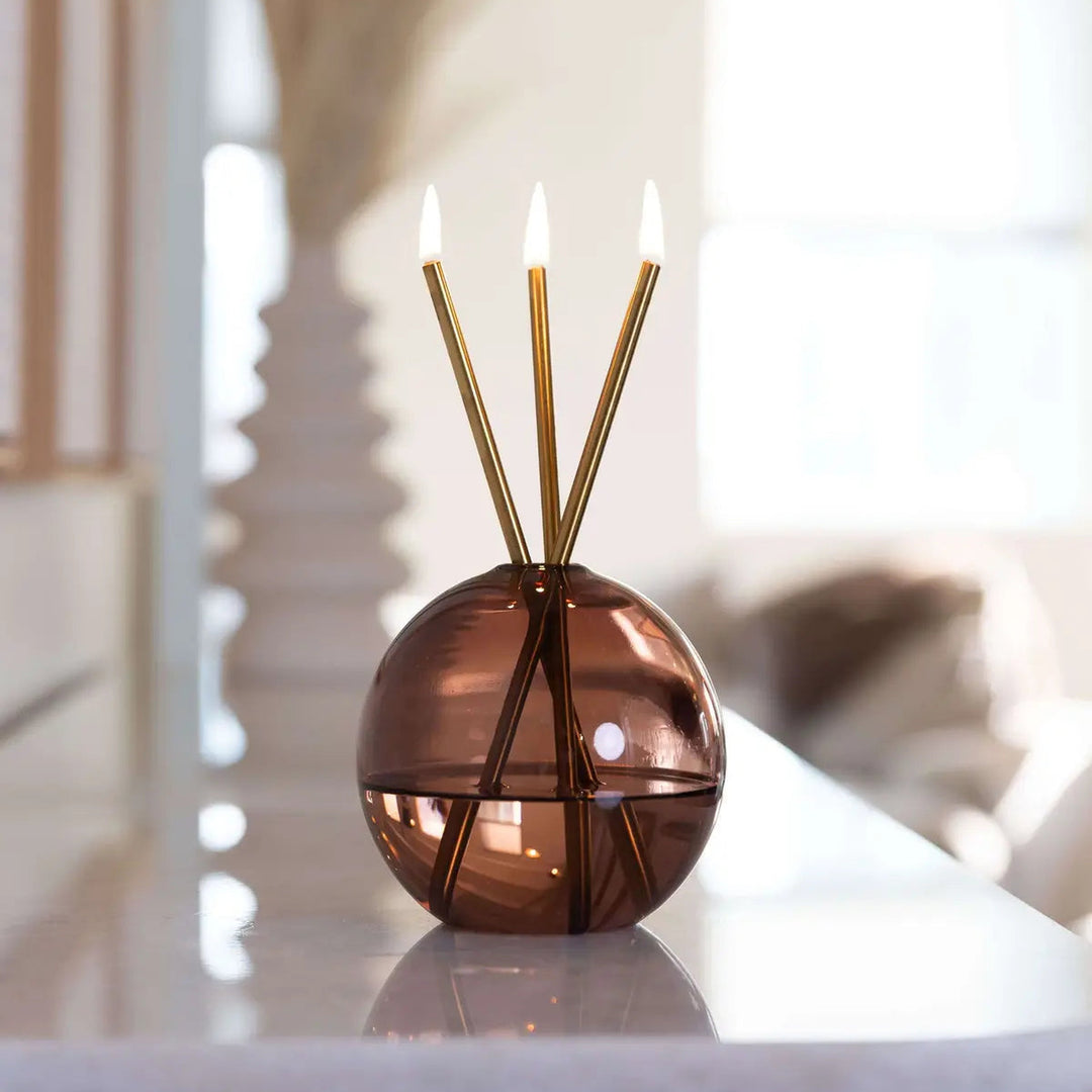 Neva Candle Set — Gold / Deep Dune — lifestyle (square-fill)