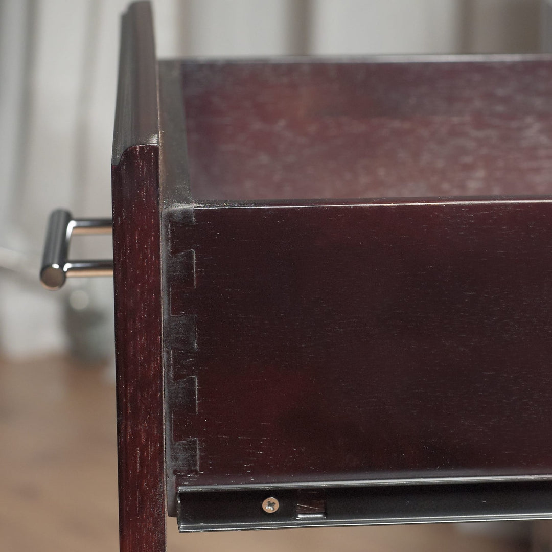 Nevis Five Drawer Chest in Espresso — detail view
