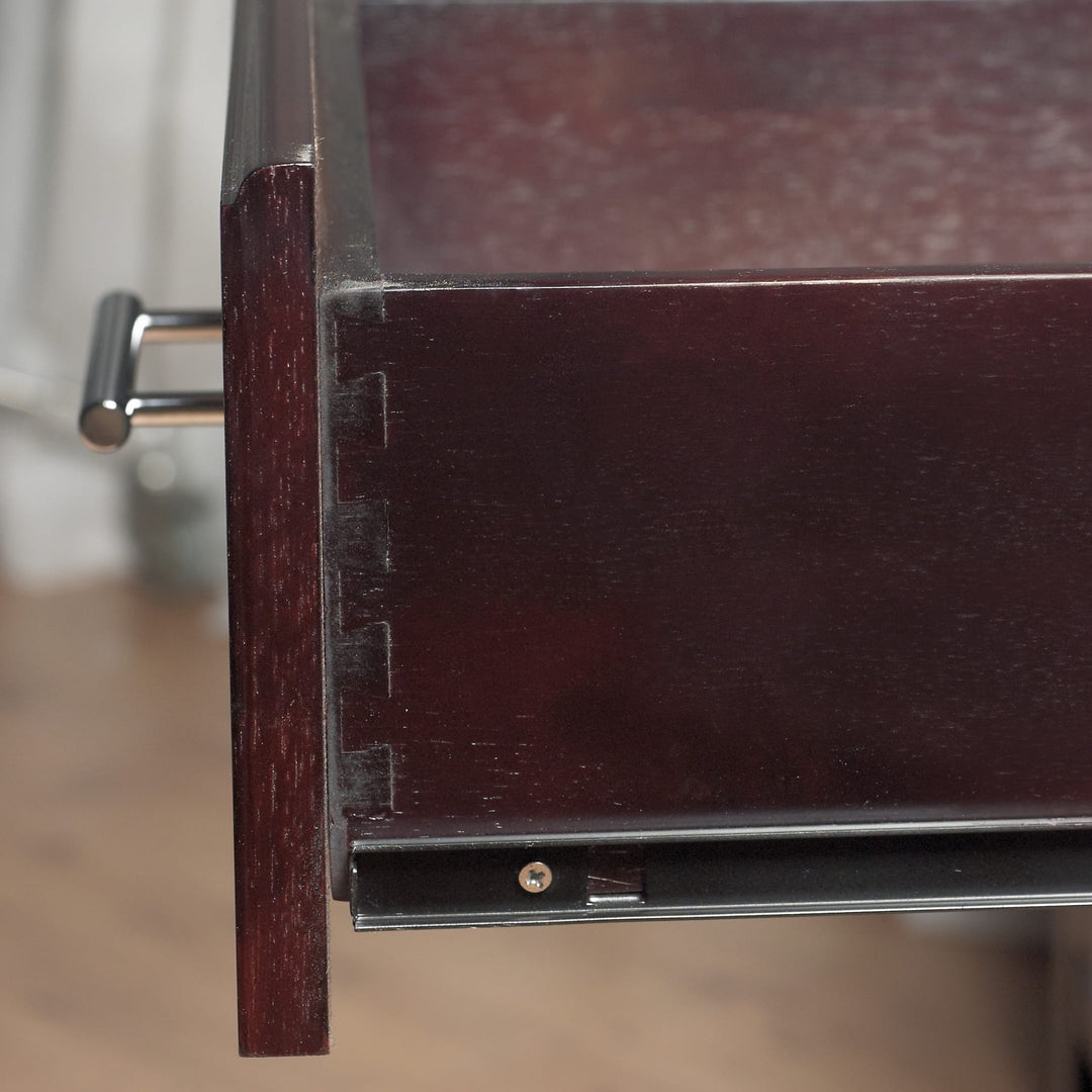 Nevis One Drawer Nightstand in Espresso — detail view
