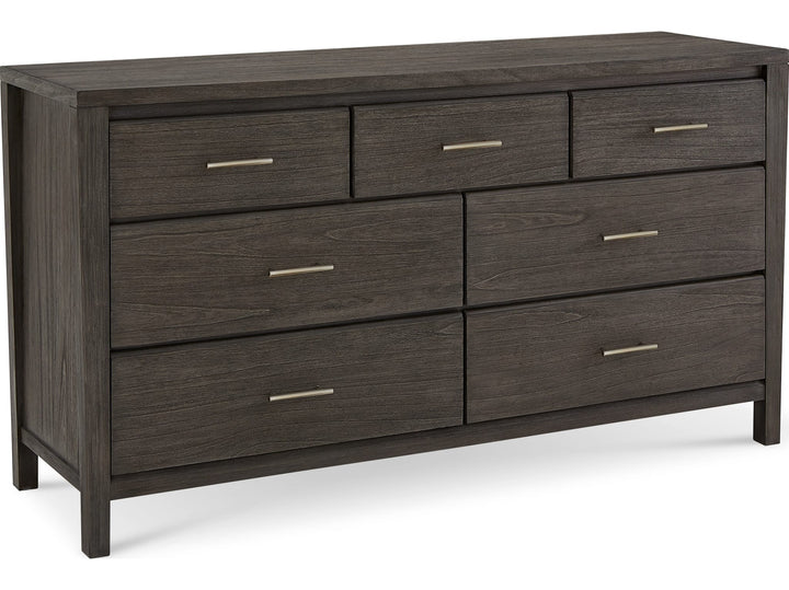 Nevis Seven Drawer Dresser in Sharkskin — on a white background