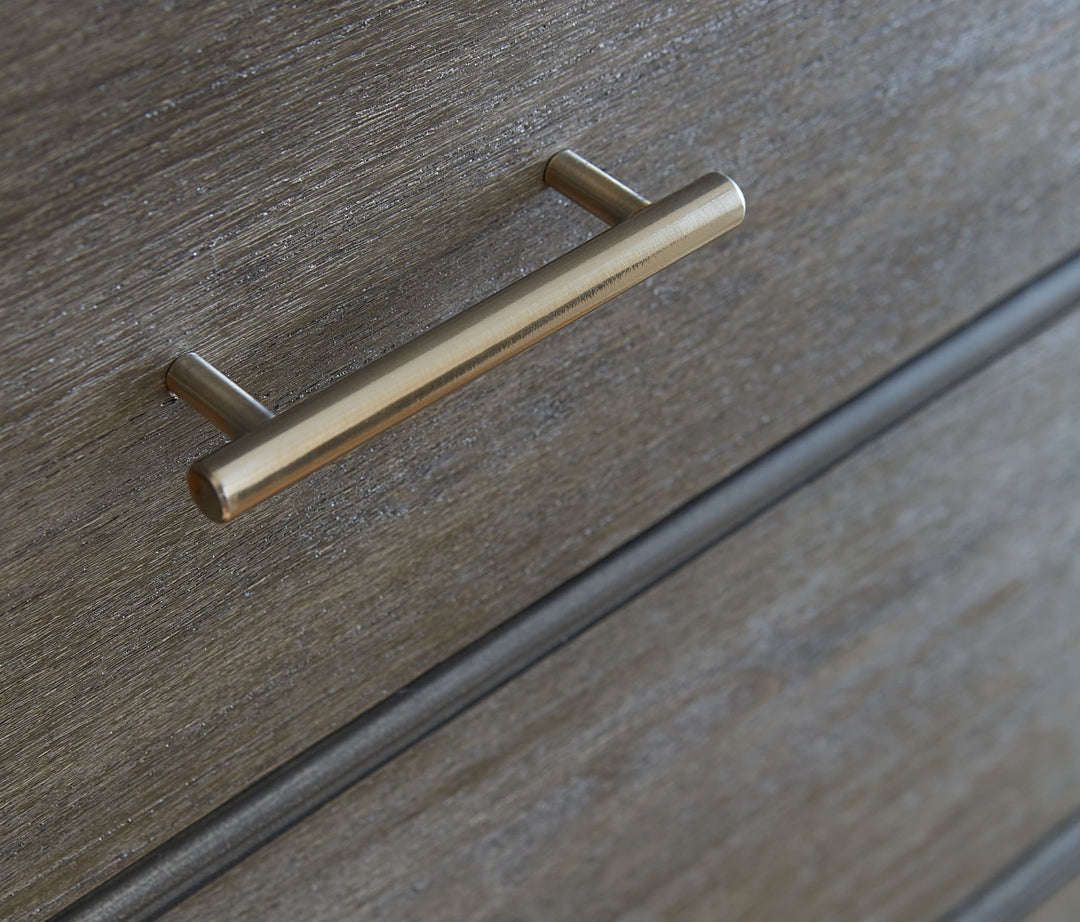 Nevis Seven Drawer Dresser in Sharkskin — detail view