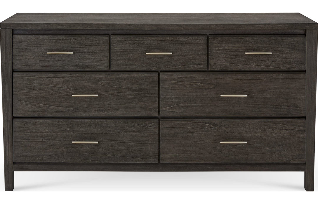 Nevis Seven Drawer Dresser in Sharkskin — on a white background