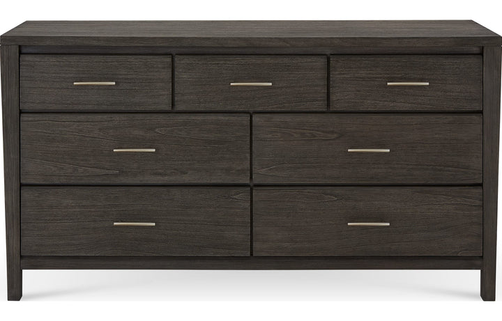 Nevis Seven Drawer Dresser in Sharkskin — on a white background