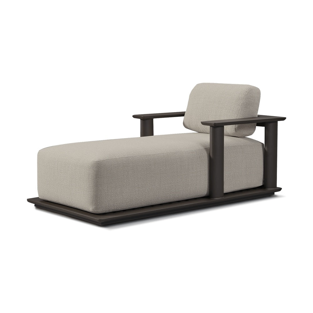 Newport Aluminum Fixed Chaise by Harbour Outdoor — full product view