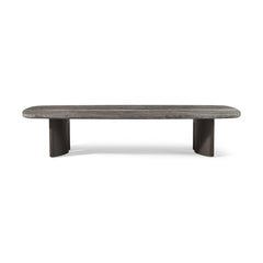 Newport Aluminum Rectangle Coffee Table 76" by Harbour Outdoor — full product view