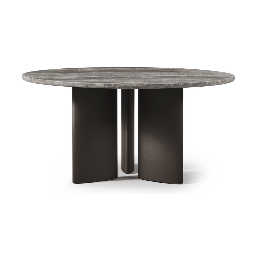 Newport Aluminum Round Dining Table 60" by Harbour Outdoor — full product view