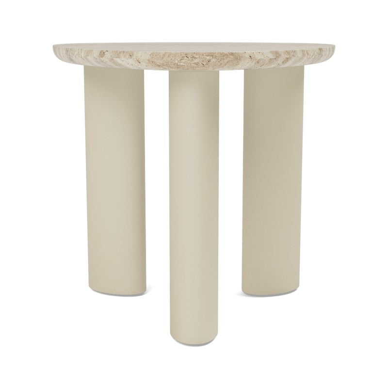 Newport Aluminum Side Table by Harbour in Aluminum Bone
