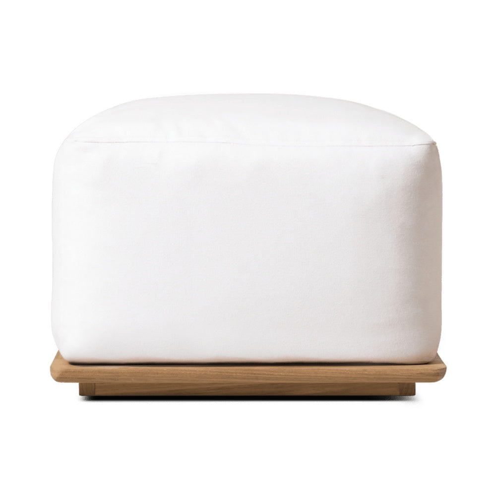 Newport Teak Ottoman by Harbour Outdoor — full product view