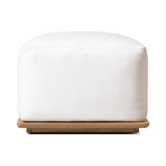 Newport Teak Ottoman by Harbour Outdoor — full product view