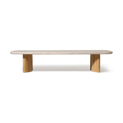 Newport Teak Rectangle Coffee Table 76" by Harbour Outdoor — full product view