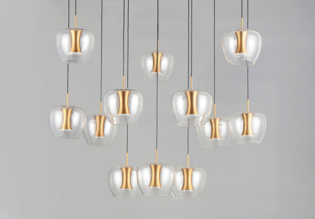 Newton 12-Light LED Pendant by ET2 Lighting, styled view 3