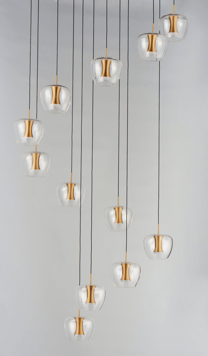 Newton 25-Light LED Pendant by ET2 Lighting, styled view 2