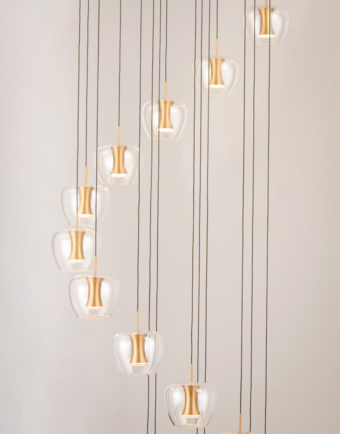 Newton 25-Light LED Pendant by ET2 Lighting, styled view 3