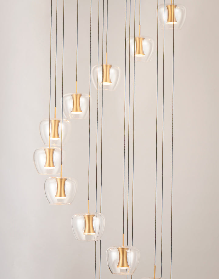 Newton 25-Light LED Pendant by ET2 Lighting, styled view 3