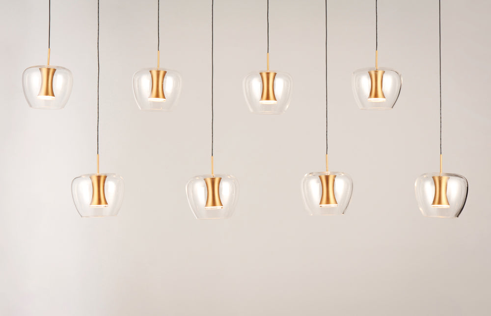 Newton 8-Light LED Pendant by ET2 Lighting, styled view 1