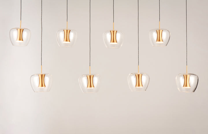 Newton 8-Light LED Pendant by ET2 Lighting, styled view 1