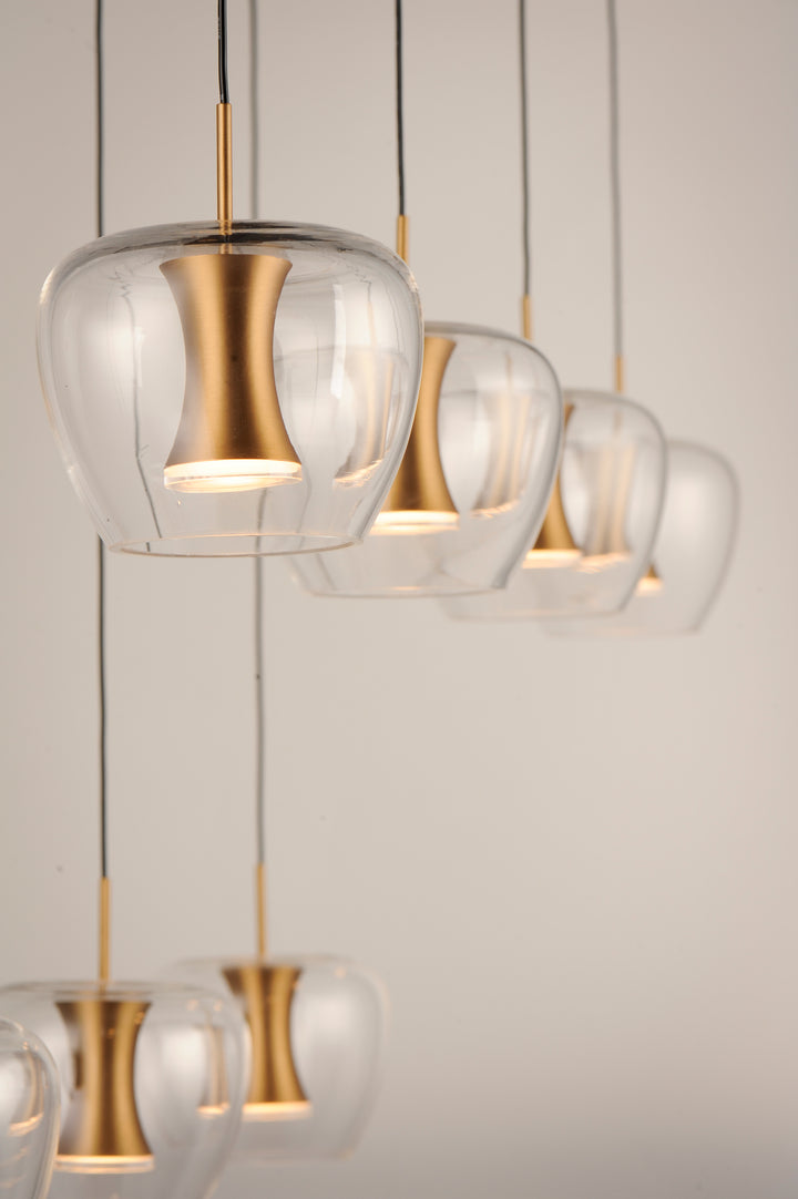 Newton 8-Light LED Pendant by ET2 Lighting, styled view 2
