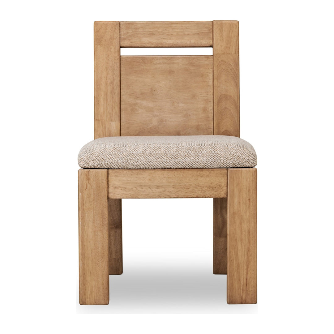 Nia Chenille Upholstered Dining Chair by Modus in Lioness and Hyena — product view on a white background