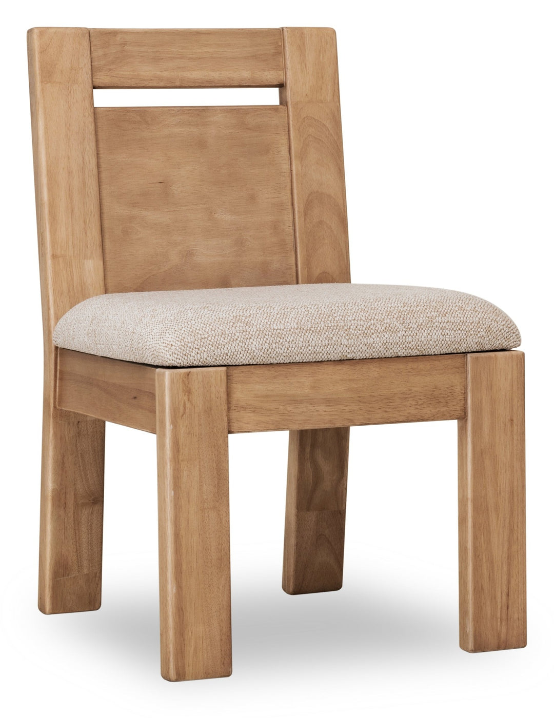 Nia Chenille Upholstered Dining Chair in Lioness and Hyena — product view on a white background