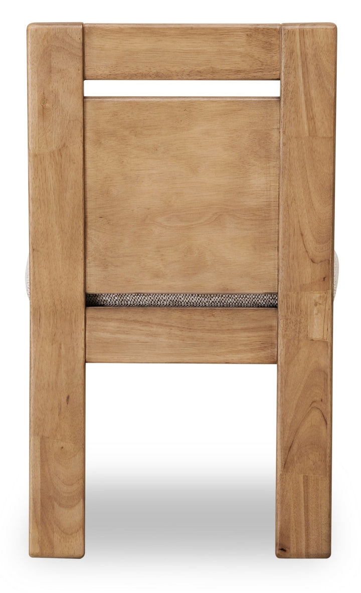 Nia Chenille Upholstered Dining Chair in Lioness and Hyena — product view on a white background
