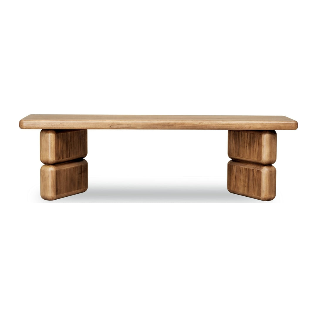 Nia Dining Bench by Modus in Lioness — product view on a white background