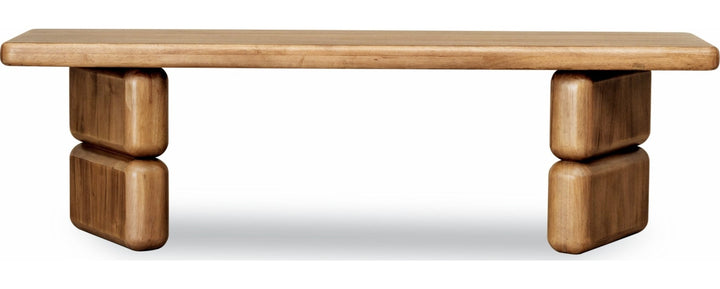 Nia Dining Bench in Lioness — product view on a white background