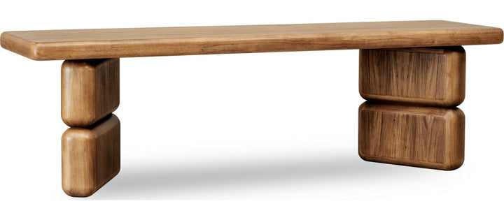 Nia Dining Bench in Lioness — product view on a white background