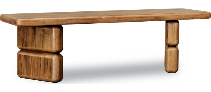 Nia Dining Bench in Lioness — product view on a white background