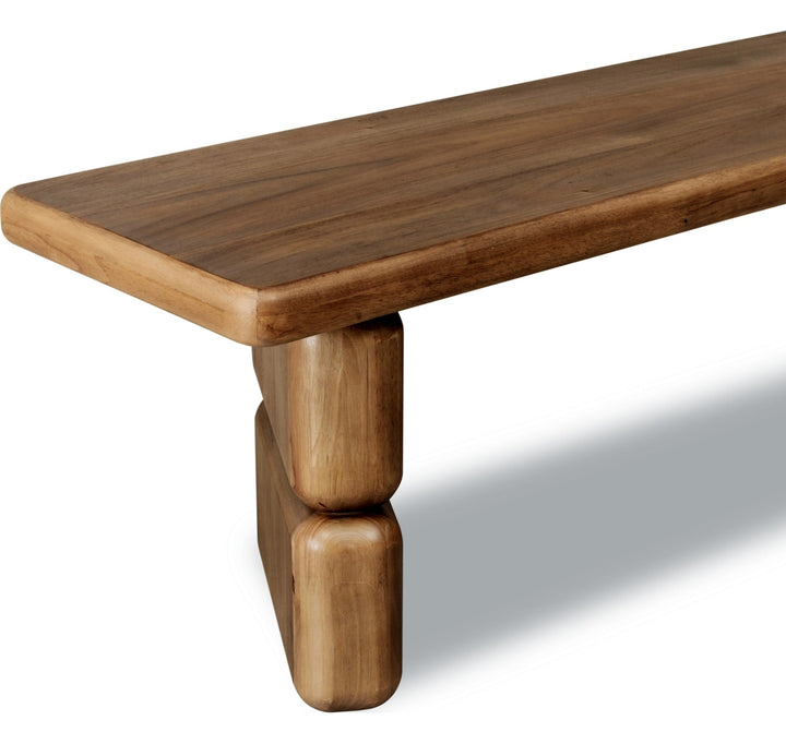 Nia Dining Bench in Lioness — product view on a white background