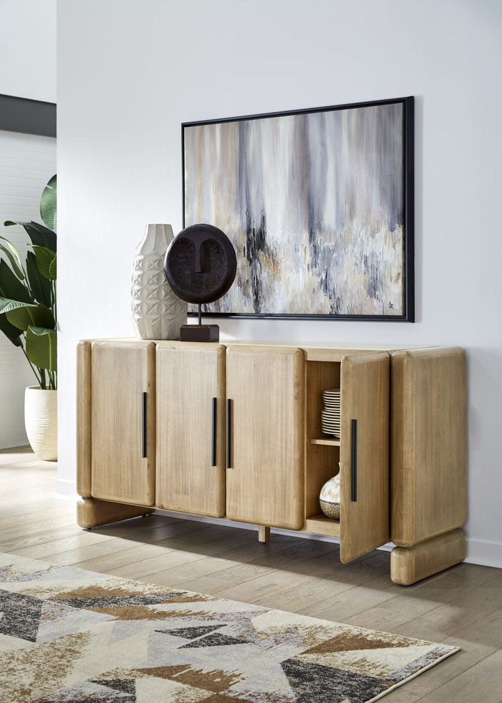 Nia Four Door Sideboard in Lioness — lifestyle photo